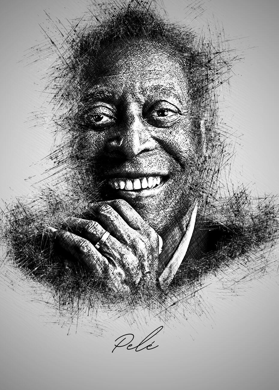 Download Pele Taking A Picture With His Impeccable Game Pose Wallpaper |  Wallpapers.com