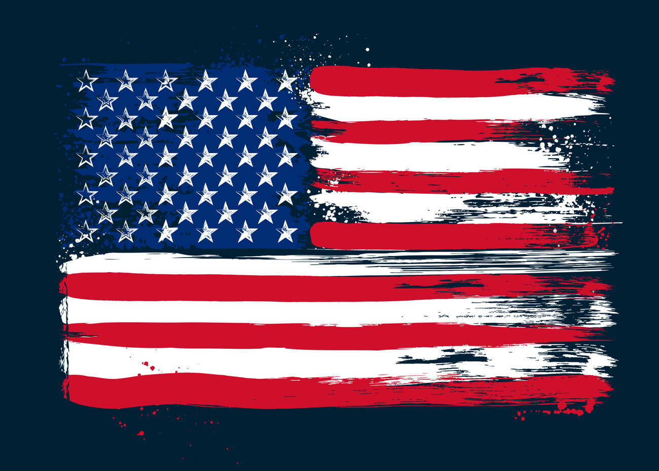 Kunstdruck American flag | Poster, Wandbilder und Tapeten | Europosters