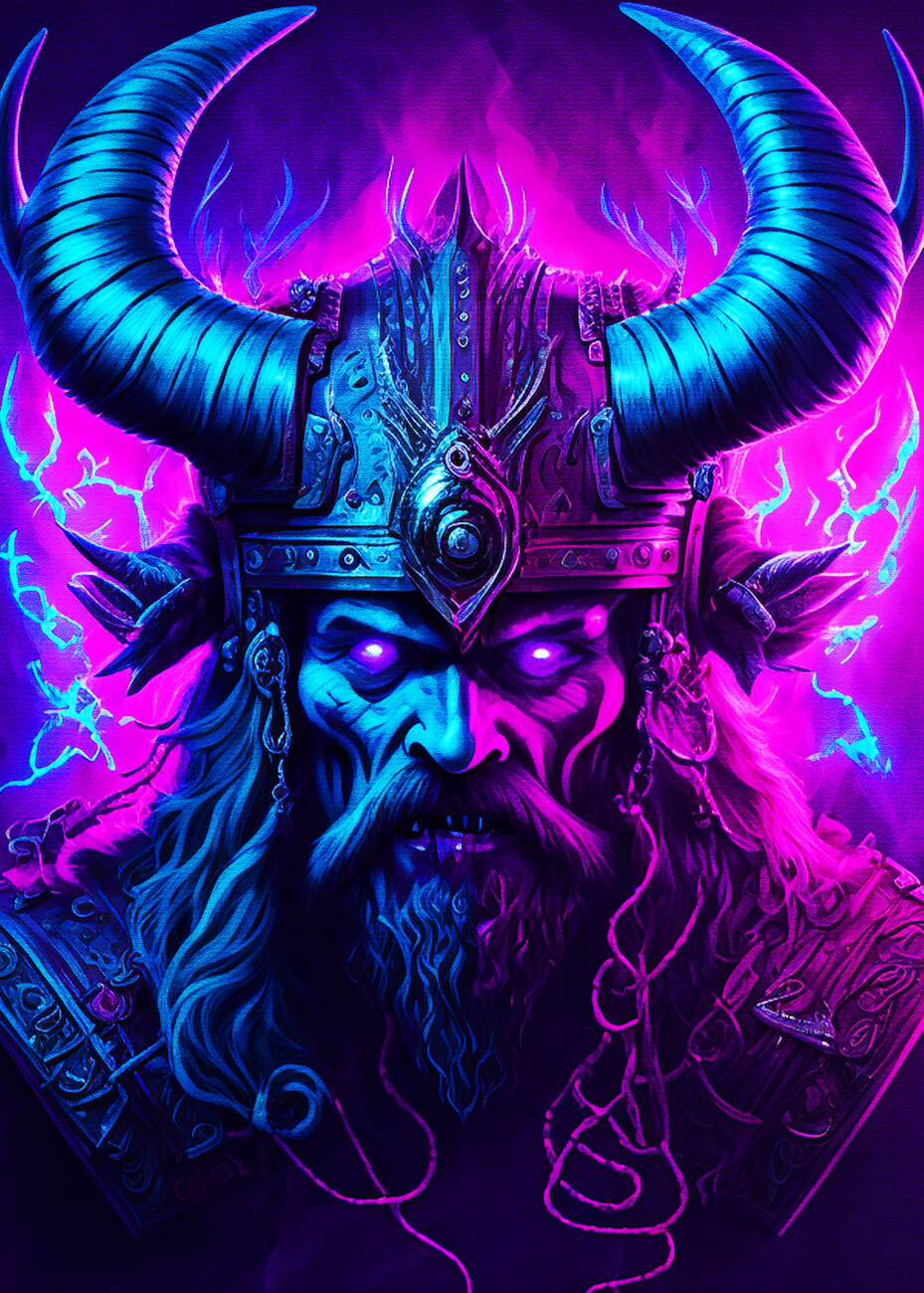 Wall Art Print Viking purple, Gifts & Merchandise