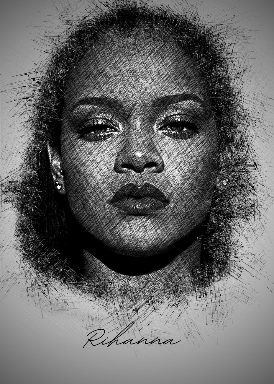 rihanna photography black and white