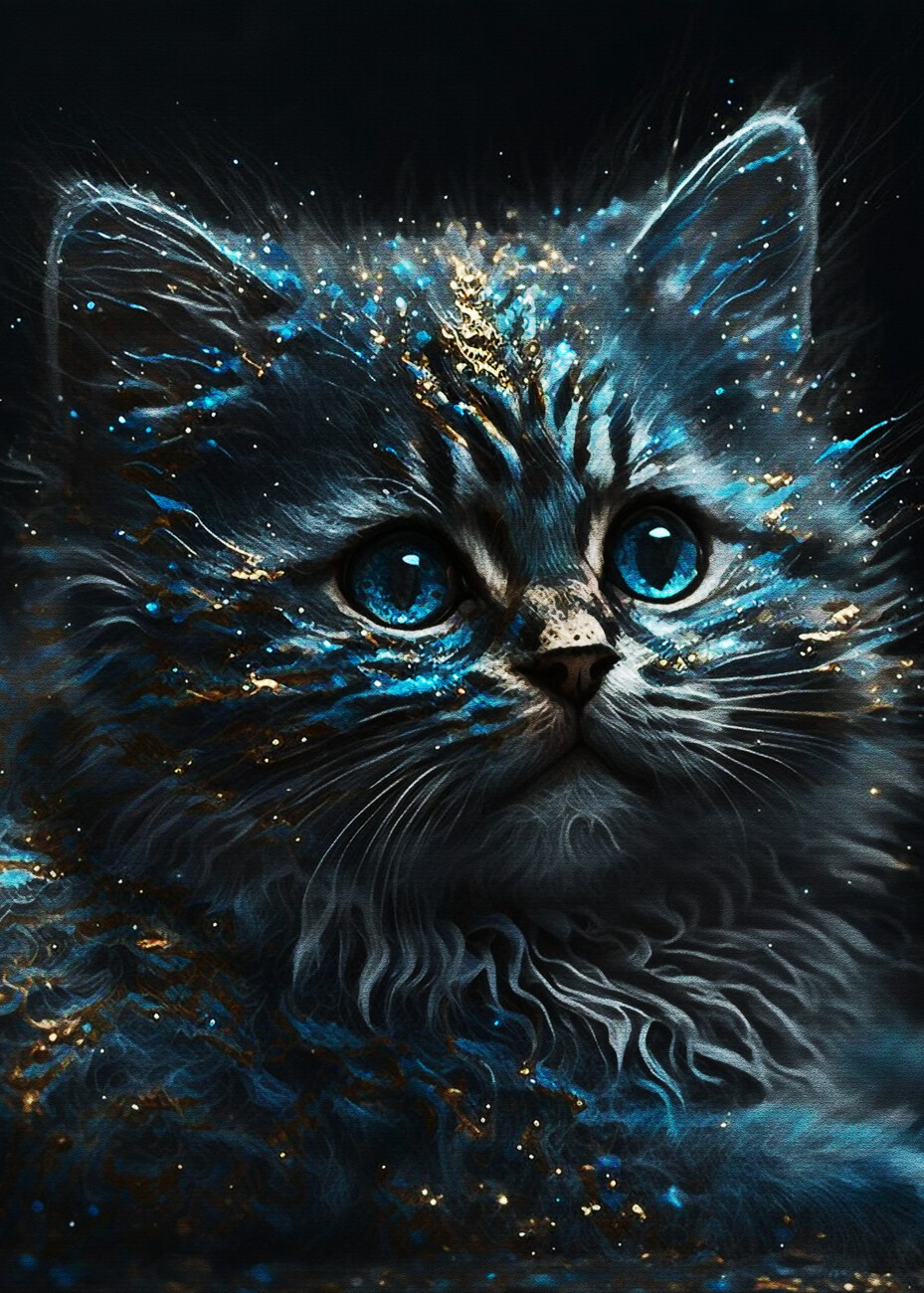 Portrait Of Cute Cat by Ozcan Malkocer