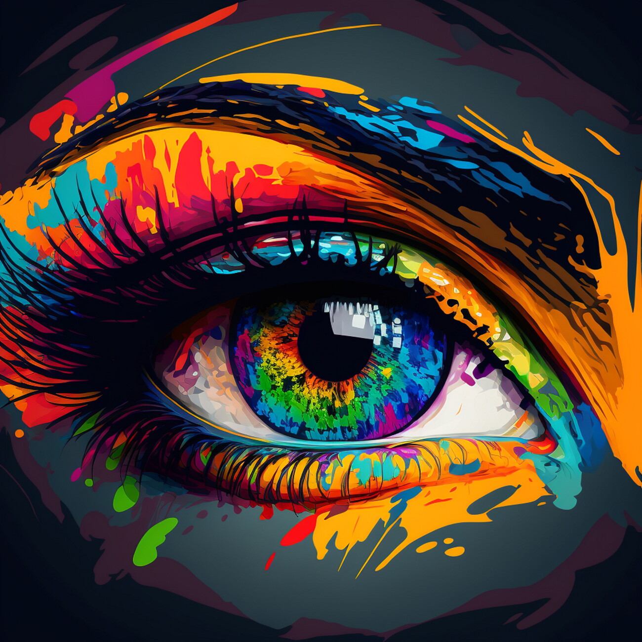 Illustration Beautiful eye abstract art