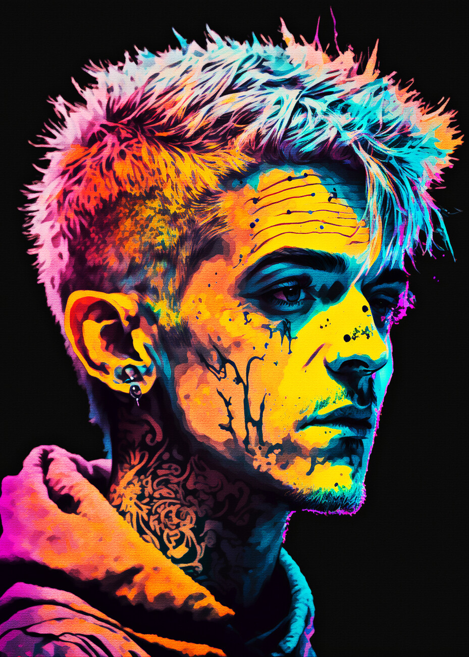 Poster, quadro Colorful Lil Peep | Regalos, merch | Posters