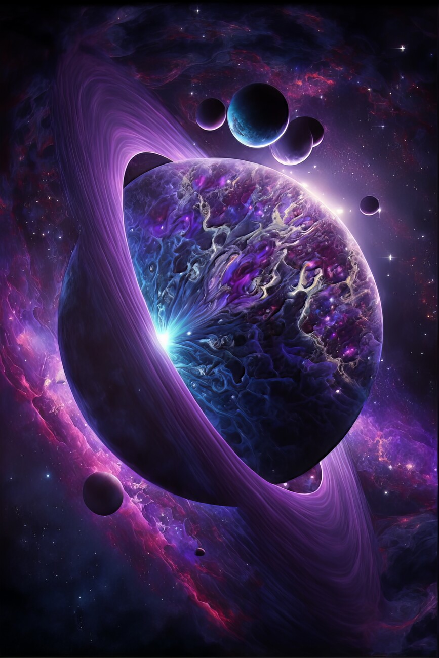 Wall Art Print, Deep Space Planet