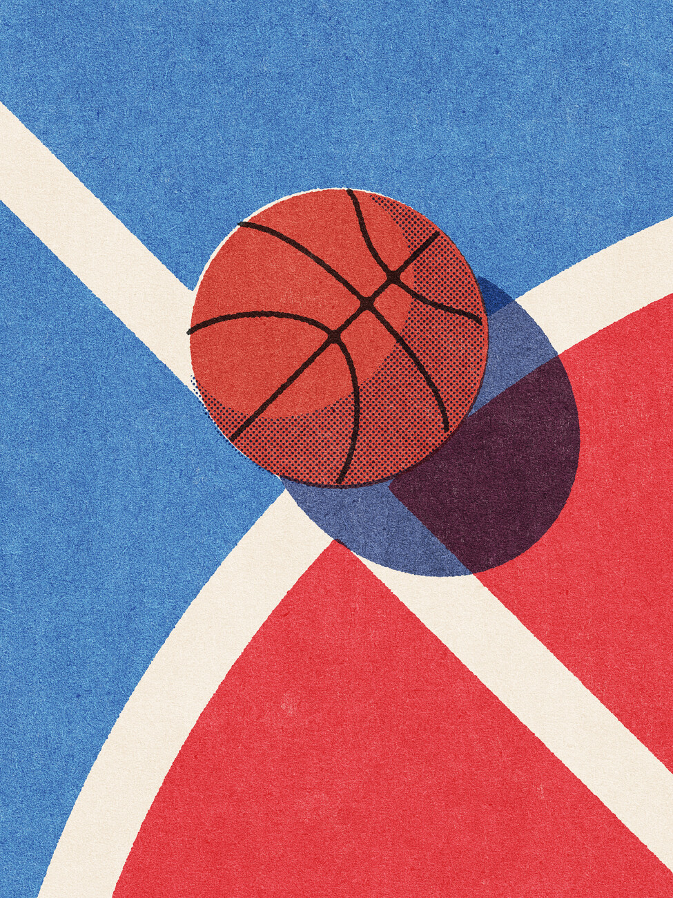 Poster Pop-Art, on Sport Theme - Basketball Outdoor, by Daniel Coulmann