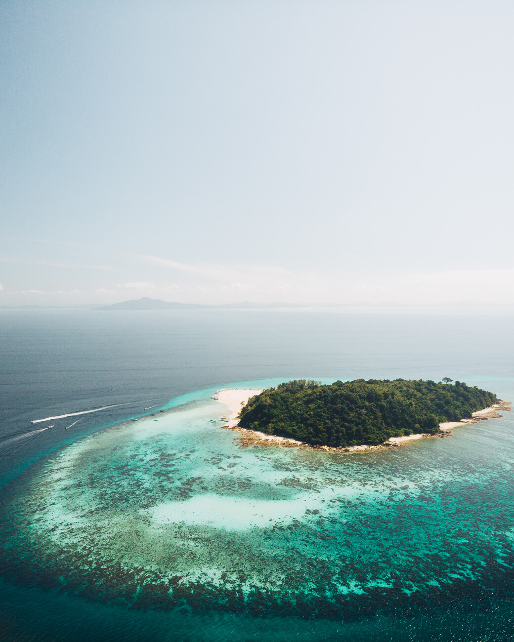 Samolepka Drone view of an island in thailand