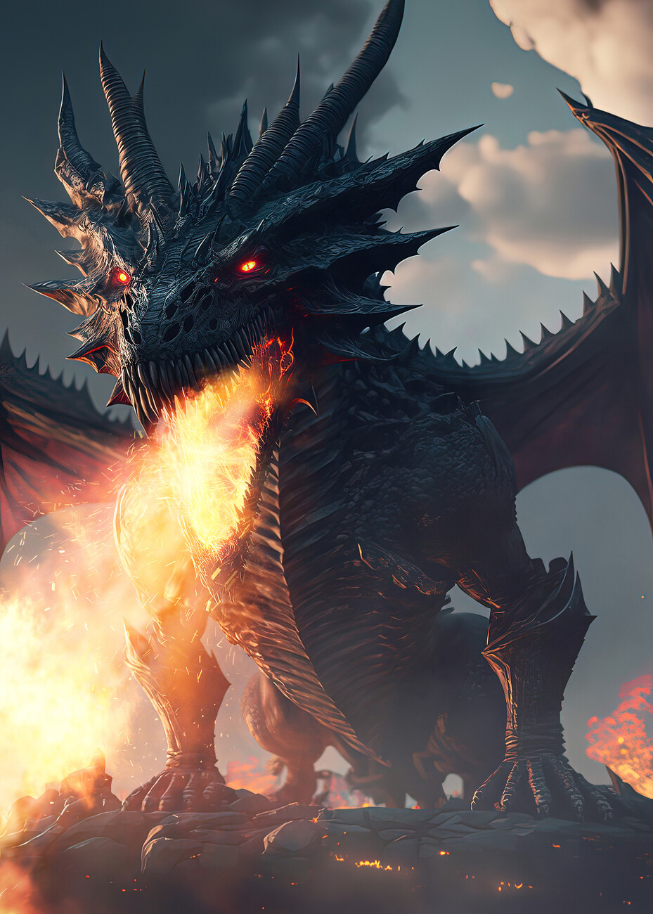 Poster, Bilde Dragon fire, Merchandise