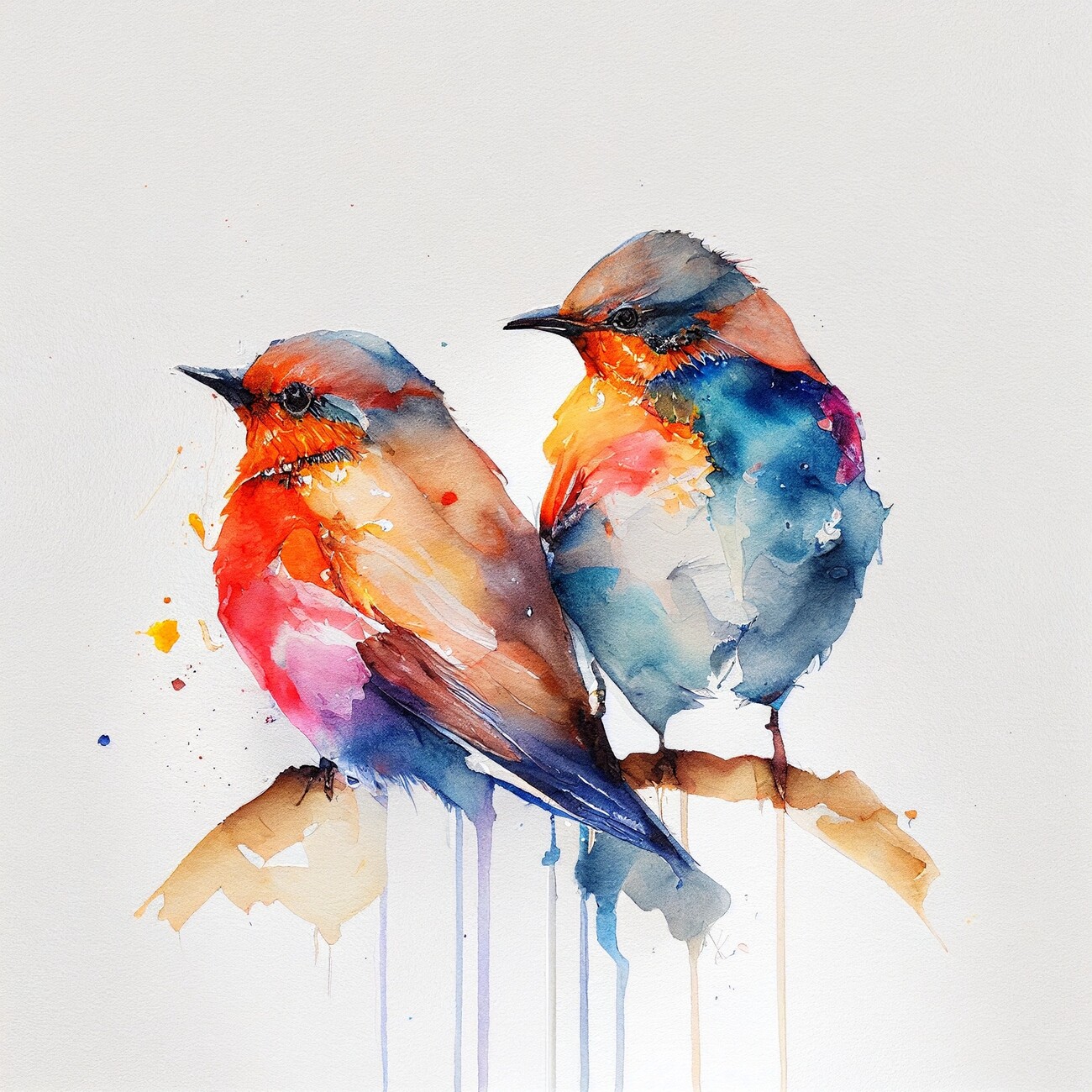 Wall Art Print, Love birds