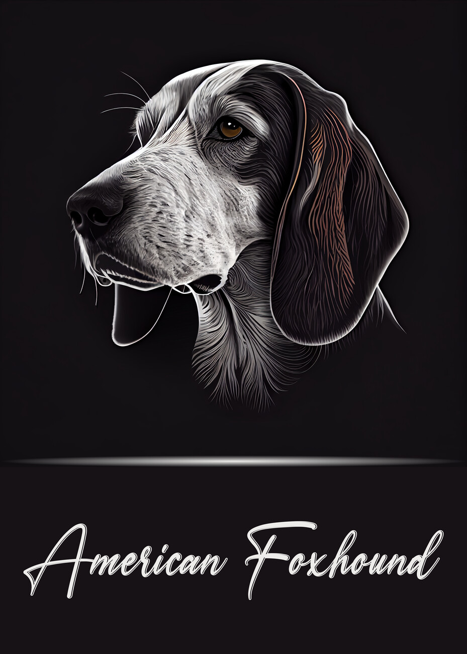 foxhound logo black and white