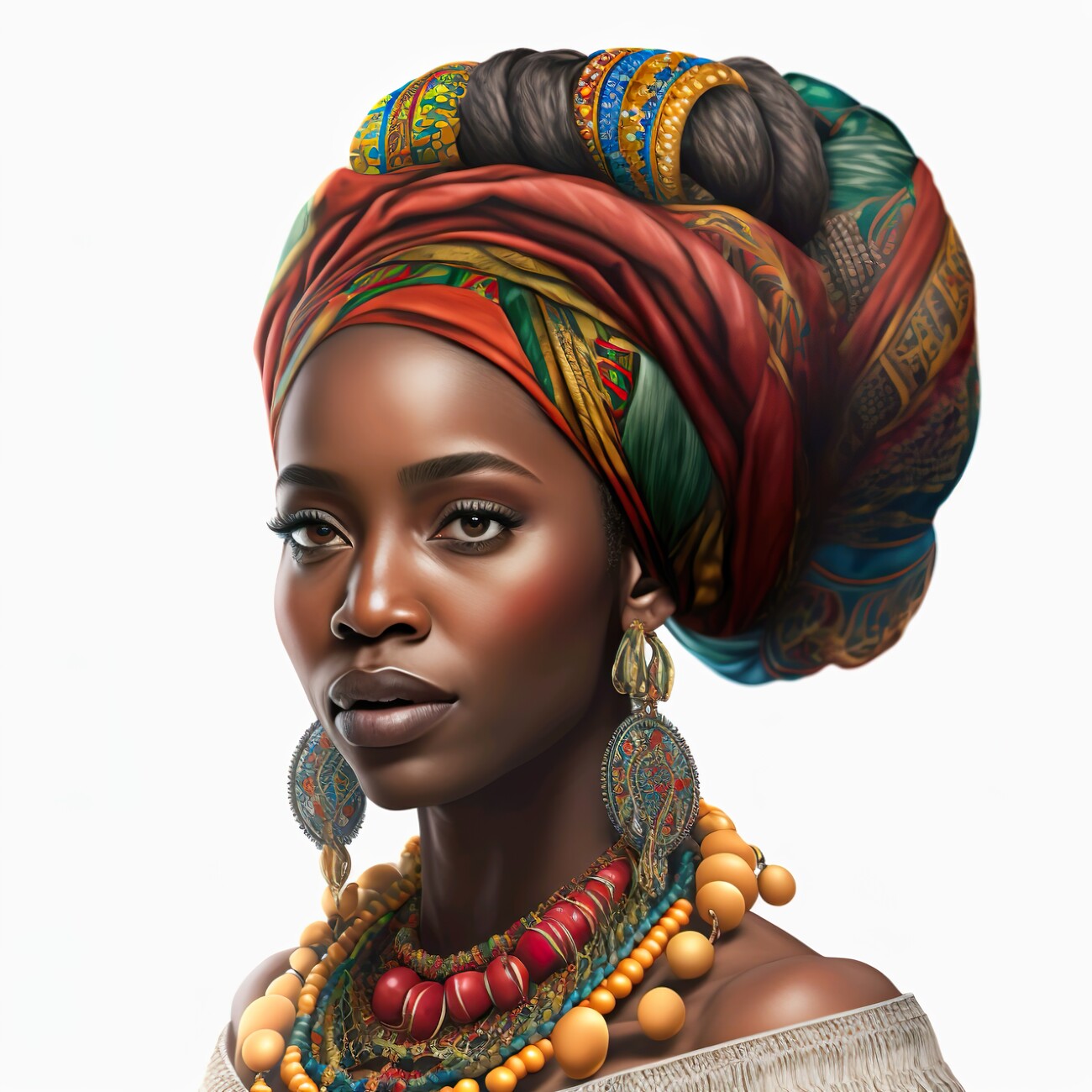 Black woman art, African woman poster, Colorful artwork