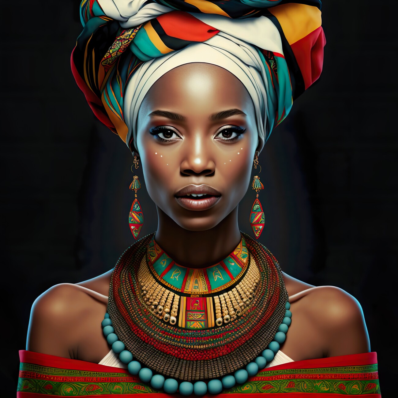 Black woman art, African woman poster, Colorful artwork