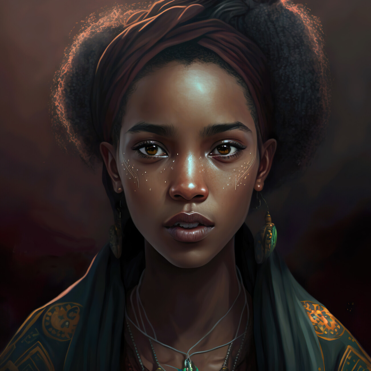 Black Girl Art, Afro Woman Art, Woman Portrait Art, Digital Print