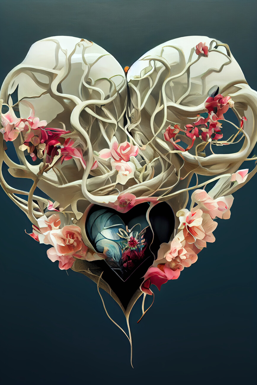 Illustrazione artistiche, Floral heart