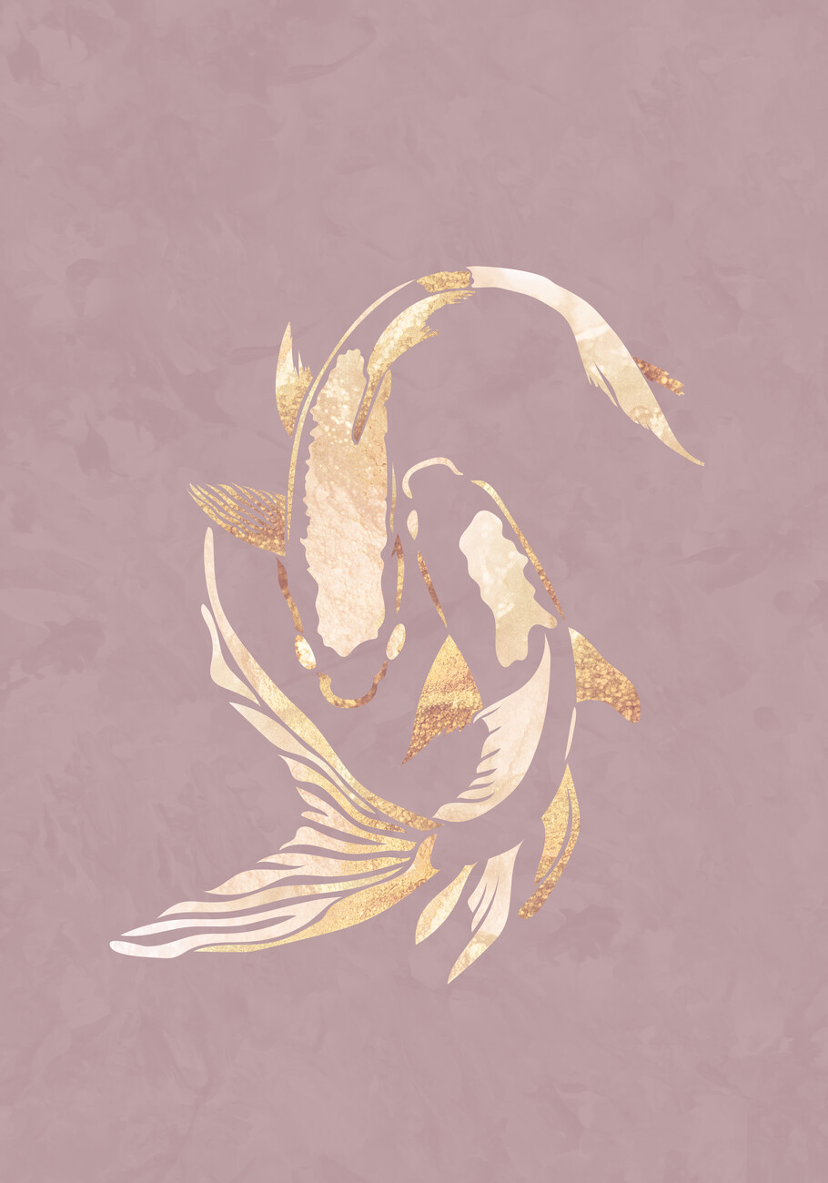 koi fish art wallpaper