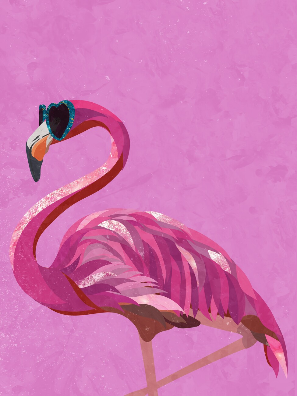 Illustration Pink flamingo