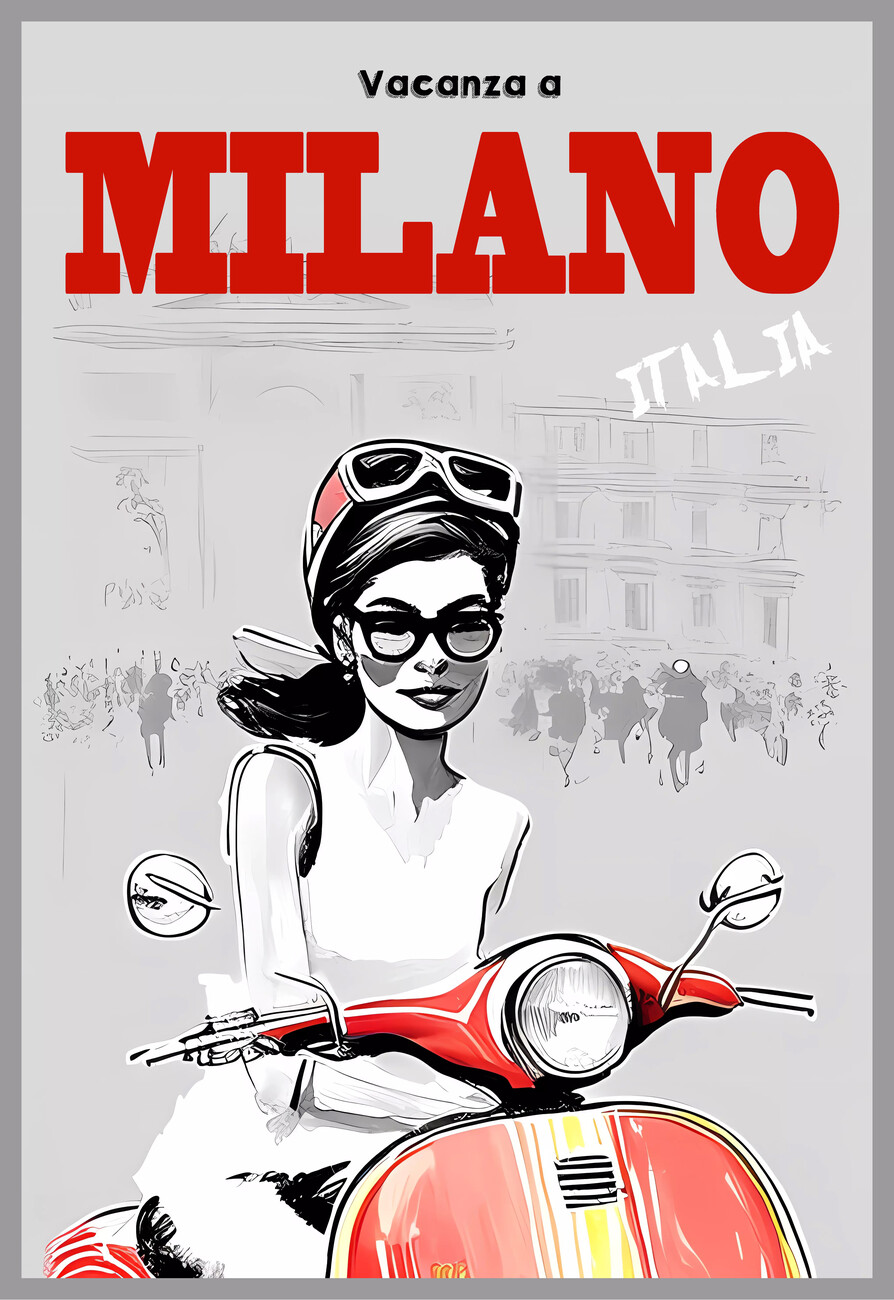 Wall sticker MILANO - Italia: Live a Scooter holidays in MILAN - Italy