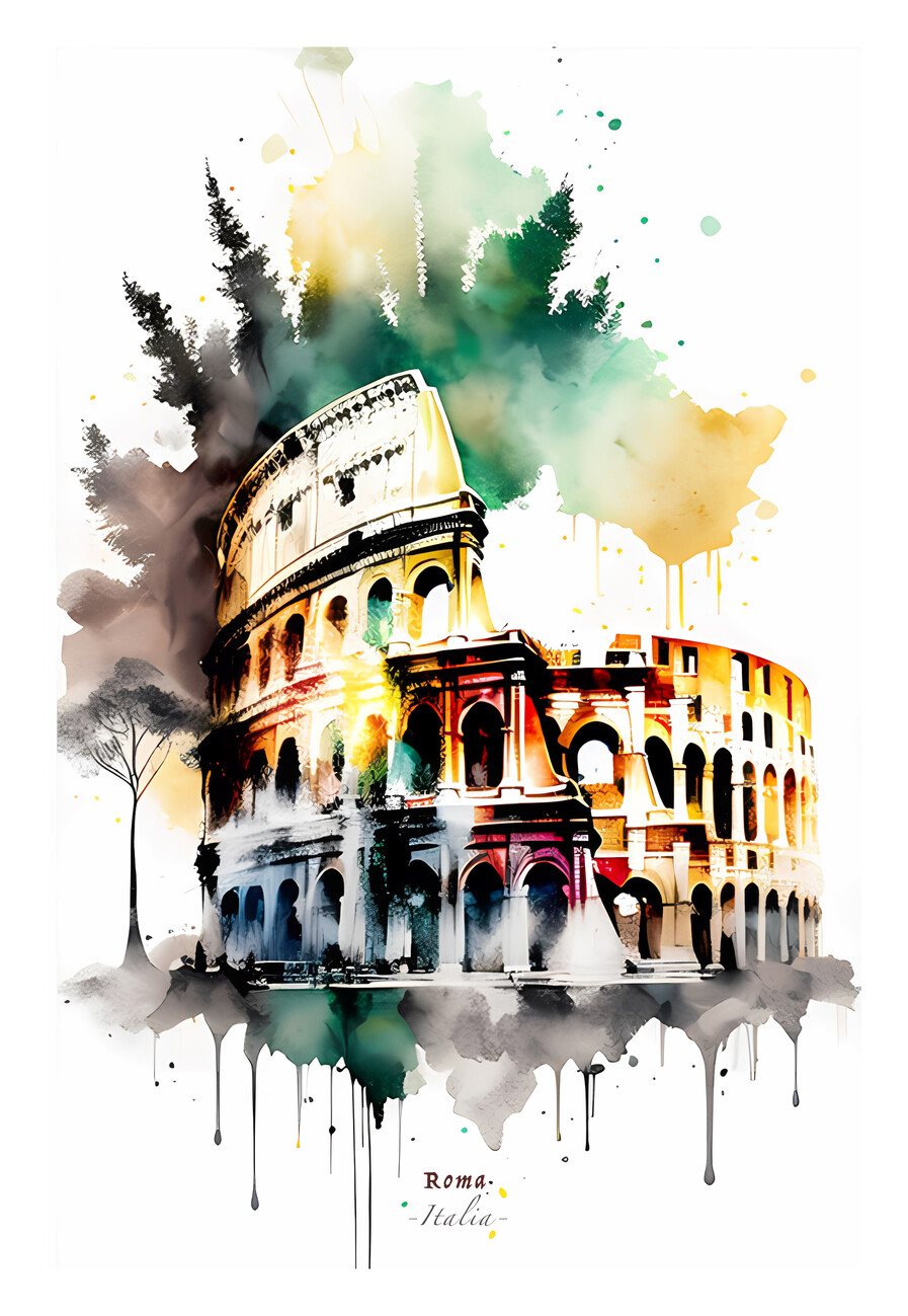 Illustration ROME - Italy - The Colosseum: Ancient Power and Shows