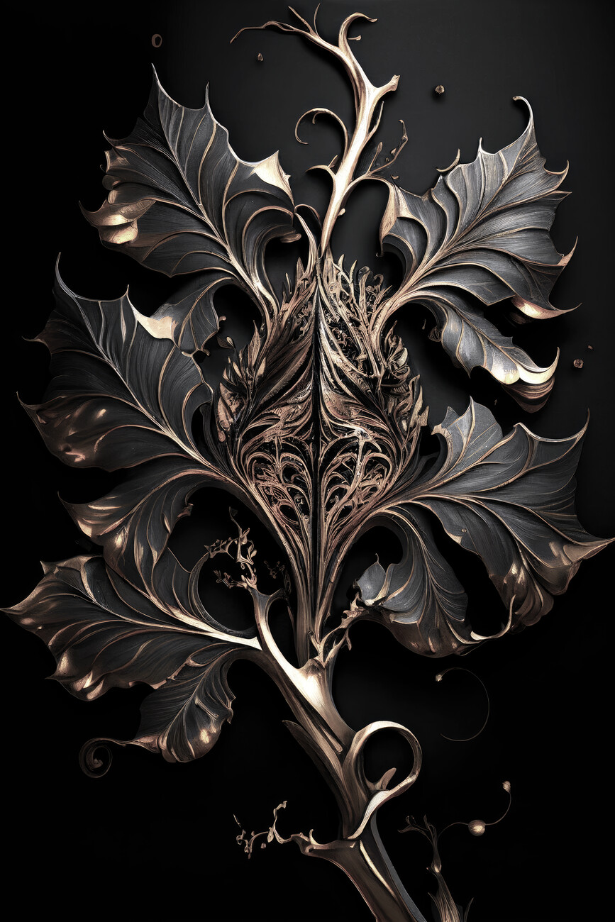 Wall Hanging Metal Decor Golden Leaf buy online | Smartishhouse