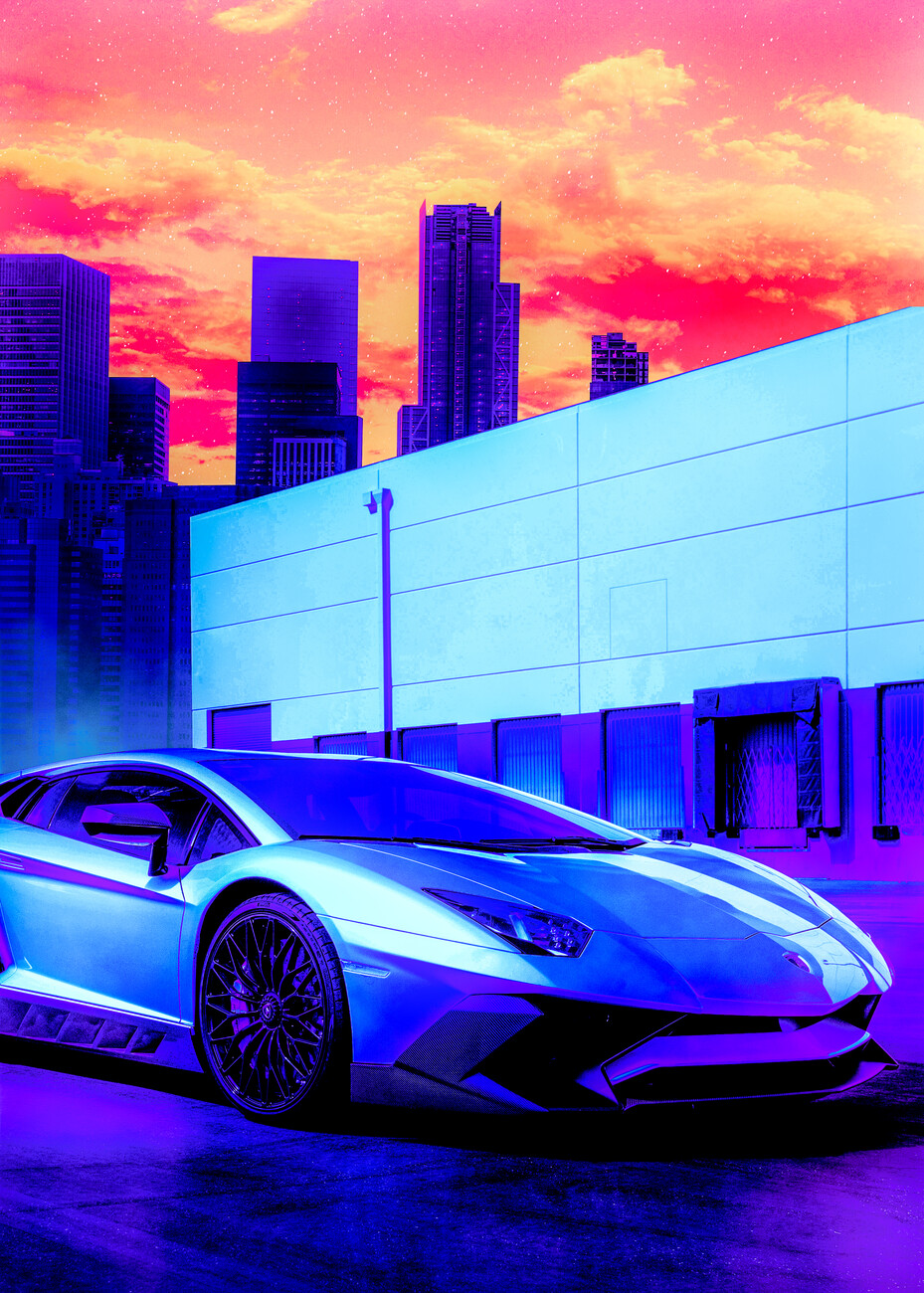 blue lamborghini aventador wallpaper