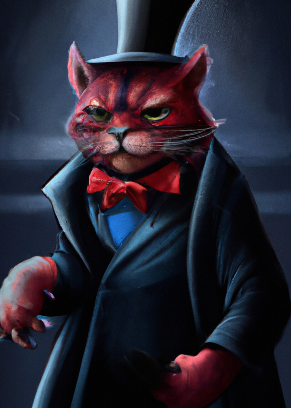 Wall Art Print | Mafia Cat Funny Animal | Europosters