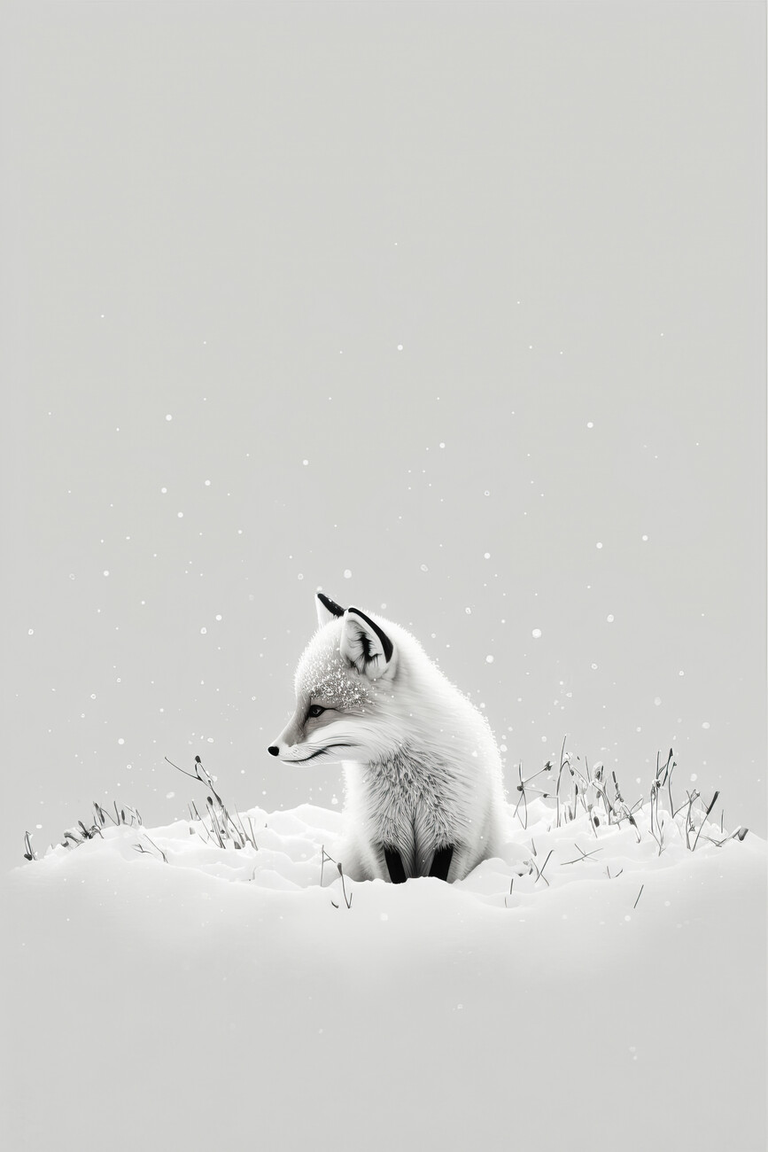 Snowy wallpaper illustrations for iPhone