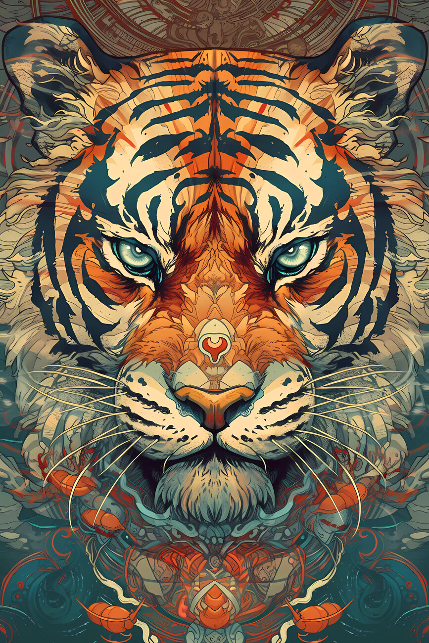 Konstnärliga illustration | THE TIGER LOOK: Animal Magnetism Texture