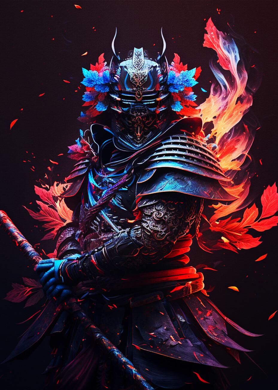 Wall Art Print Painting the samurai, Gifts & Merchandise