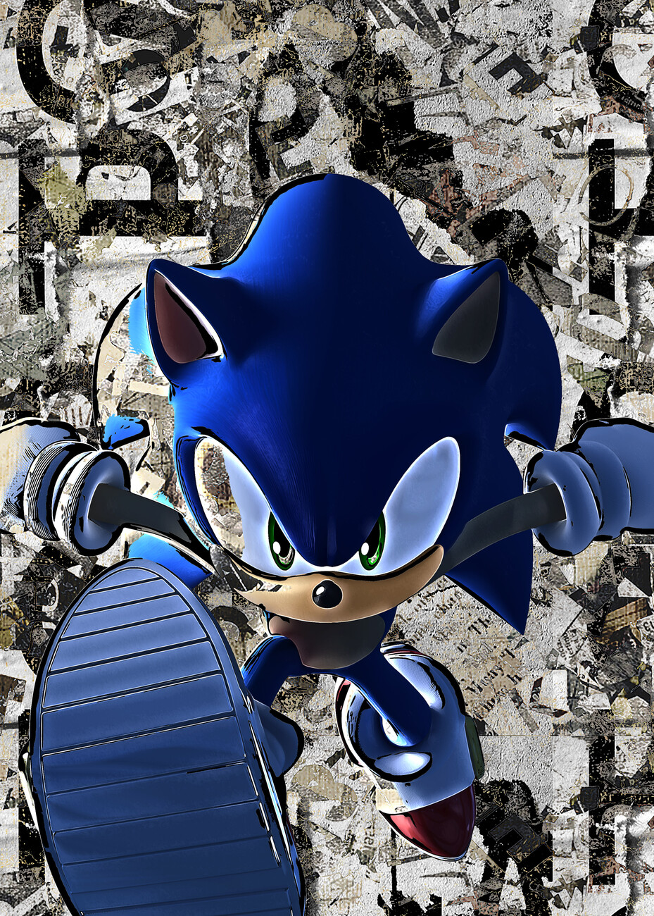 Classic Sonic Jump - Sonic - Posters and Art Prints