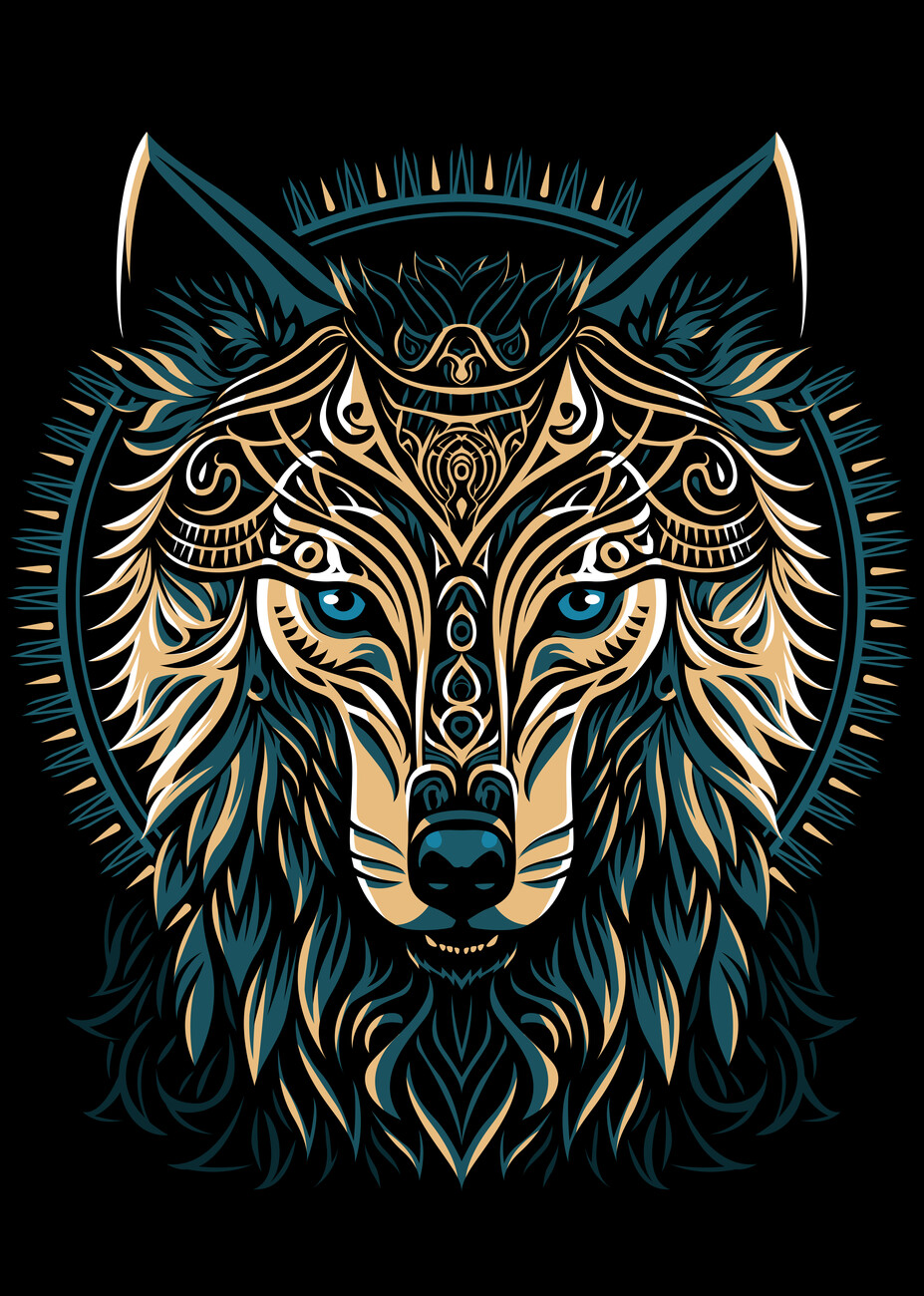 Wall Art Print | Golden wolf | Europosters