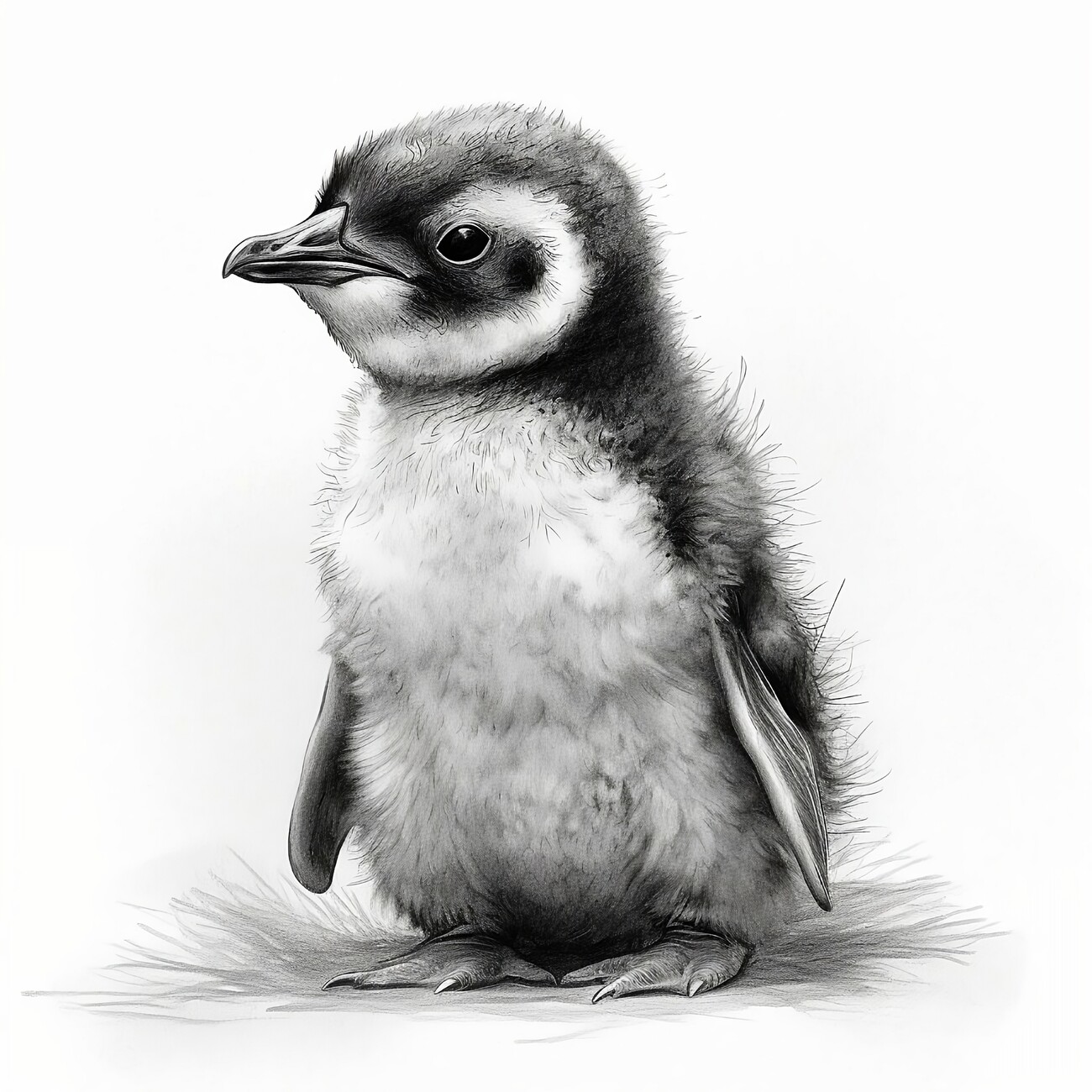 Realistic Penguin Drawings