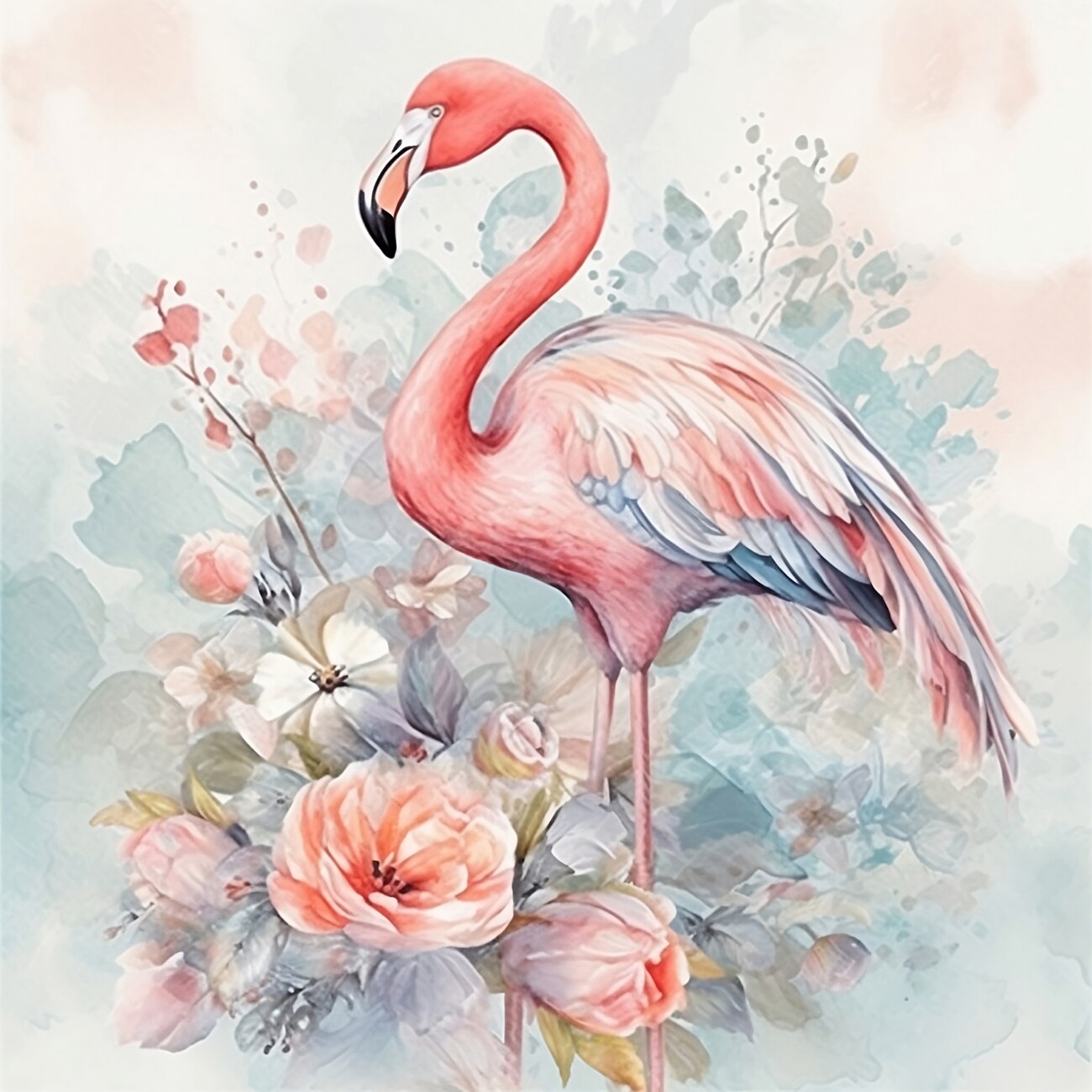 Illustration Flamingo Watercolor