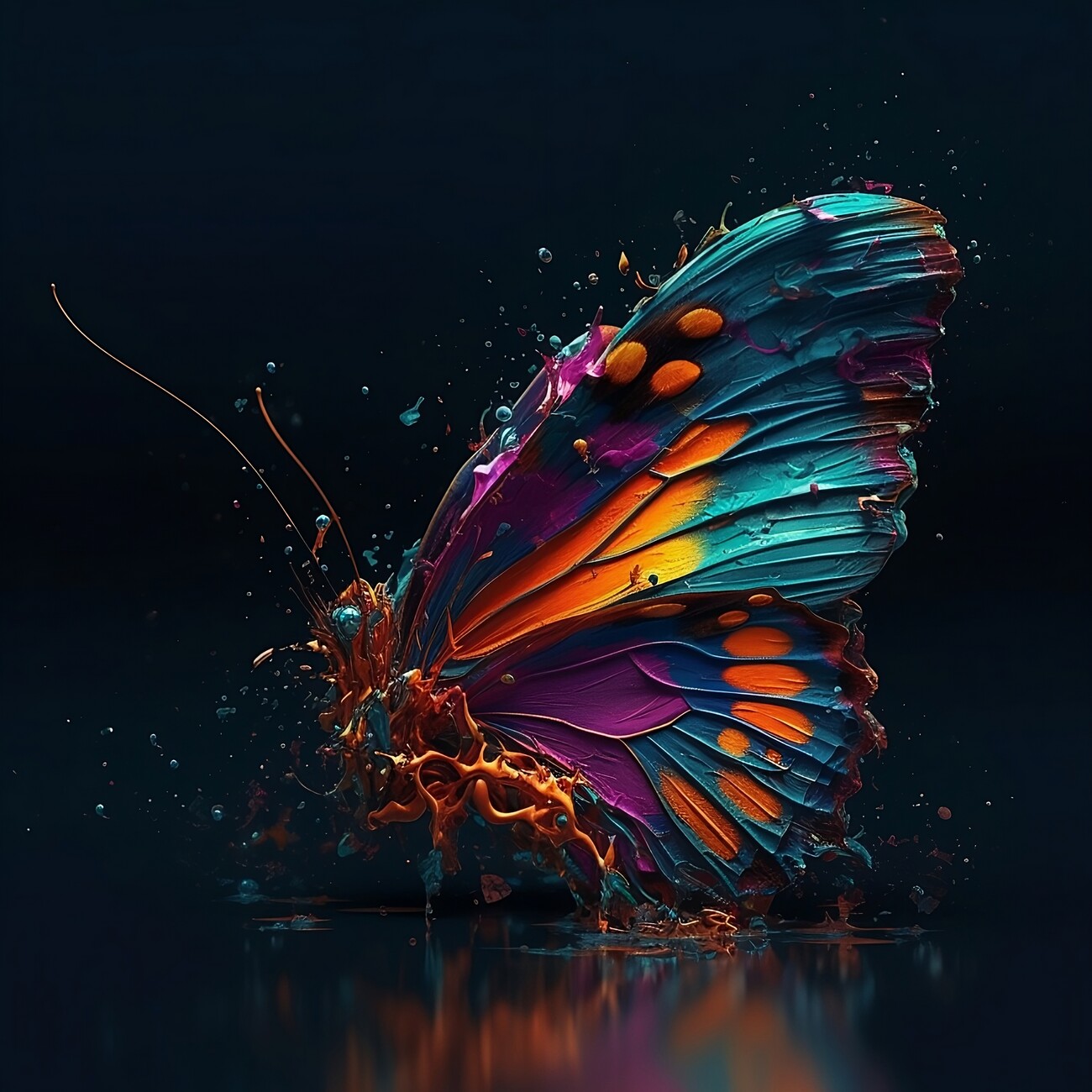 colorful butterfly painting