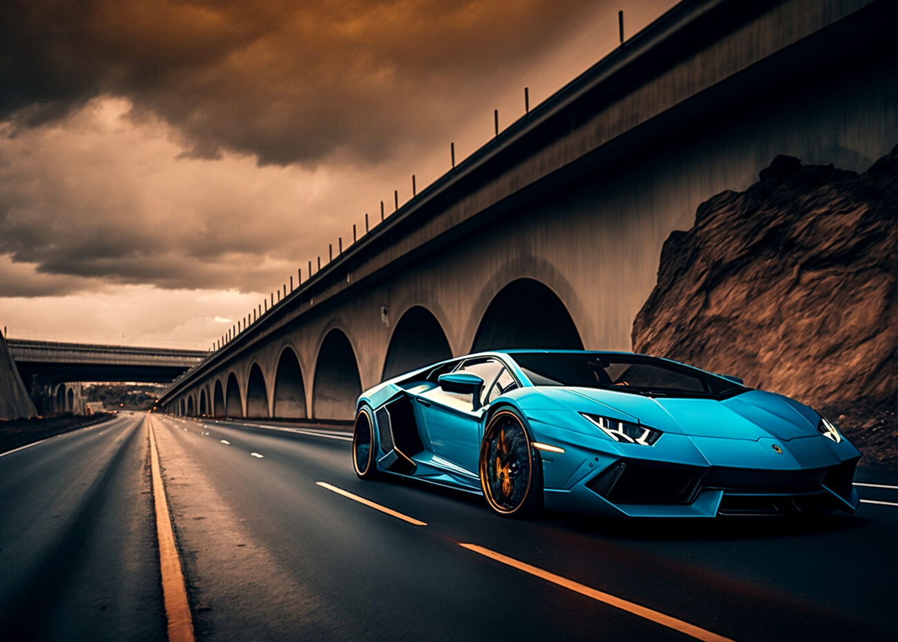 lamborghini aventador birds eye view