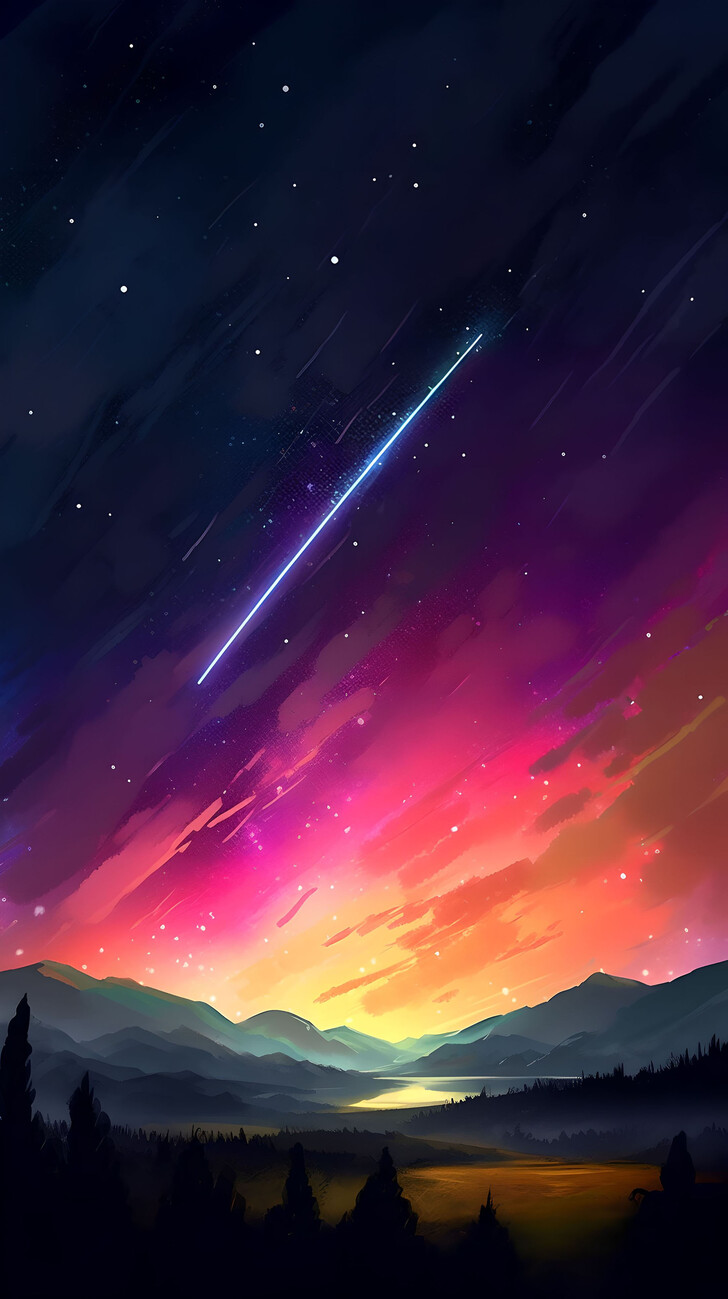 starry sky painting