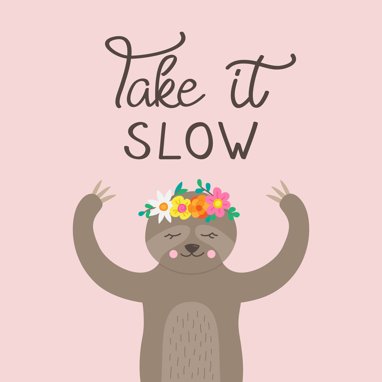 Sloth Says: I Love You Slow Much  Kids Mugs