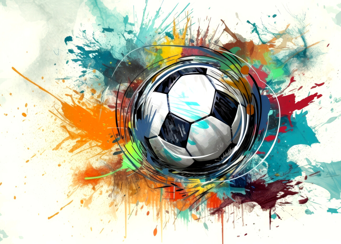 abstract soccer art