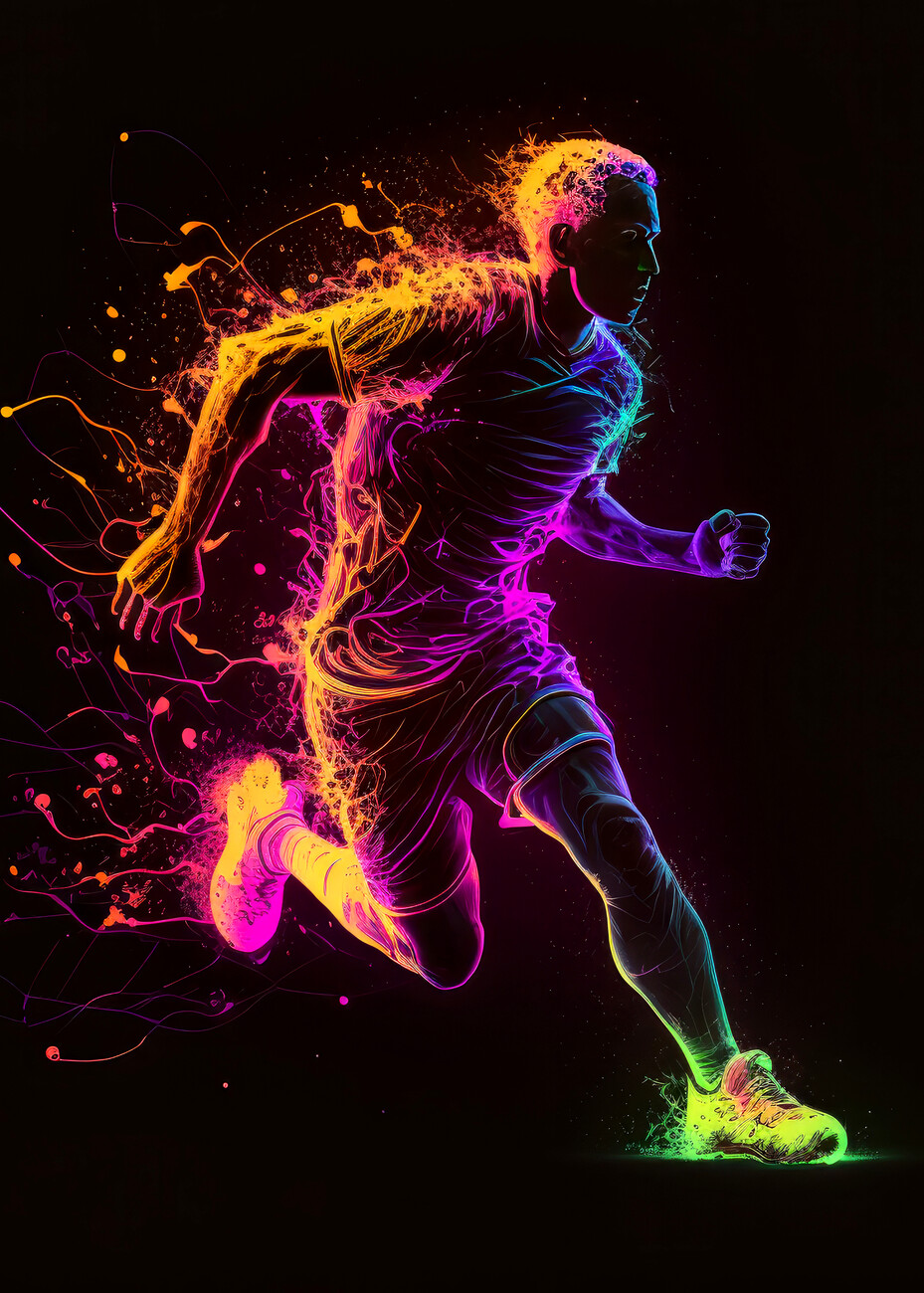 Impression d'art Silhouette Soccer Football