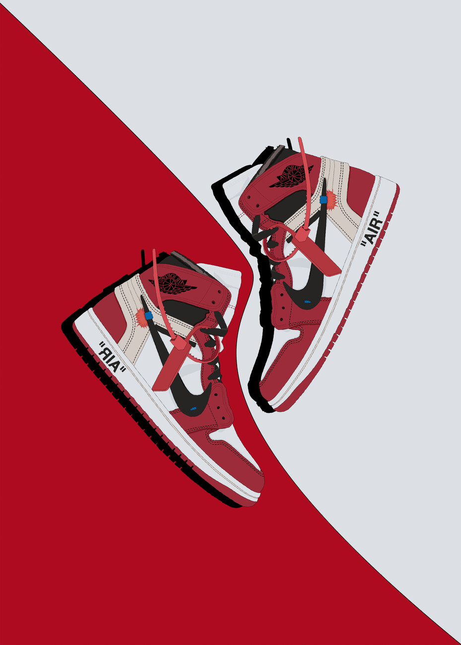 SnkrsPrints | Air Jordan 3 Fire Red Sneaker Poster