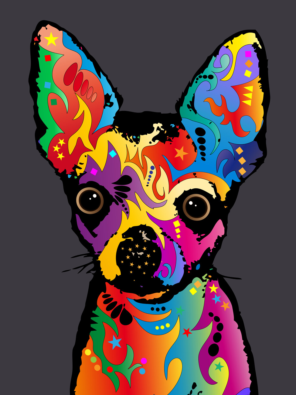 Tableau Chien Pop Art