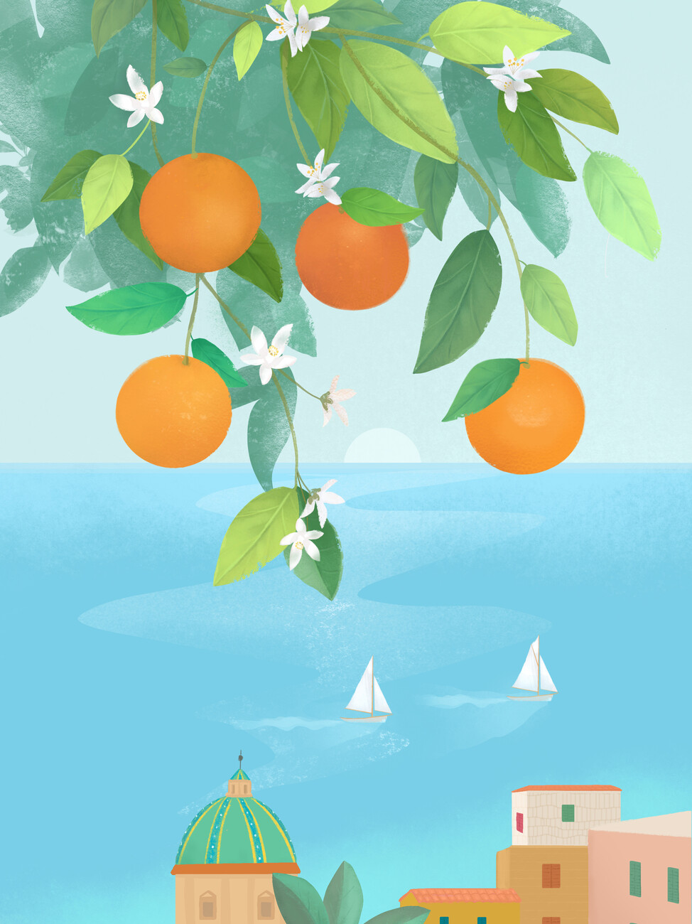 Illustration Amalfi Oranges