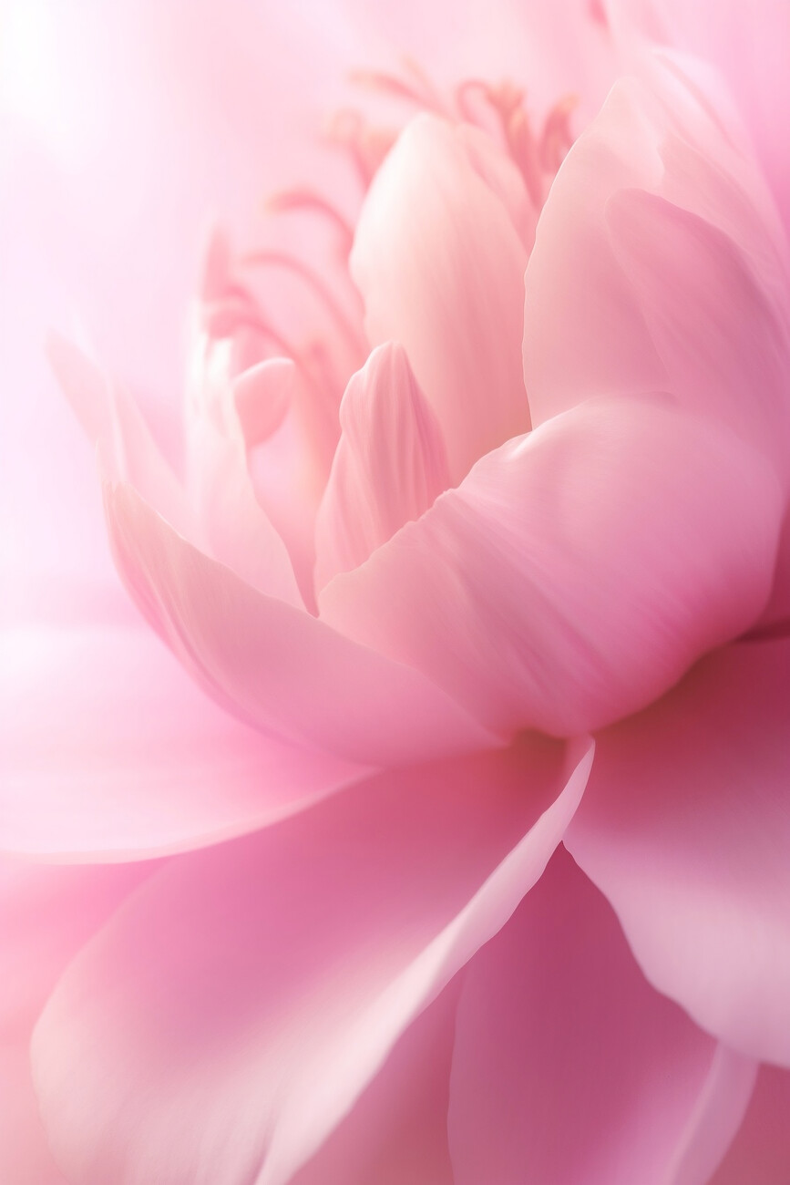 Art Photography Macro pink peony flower petals