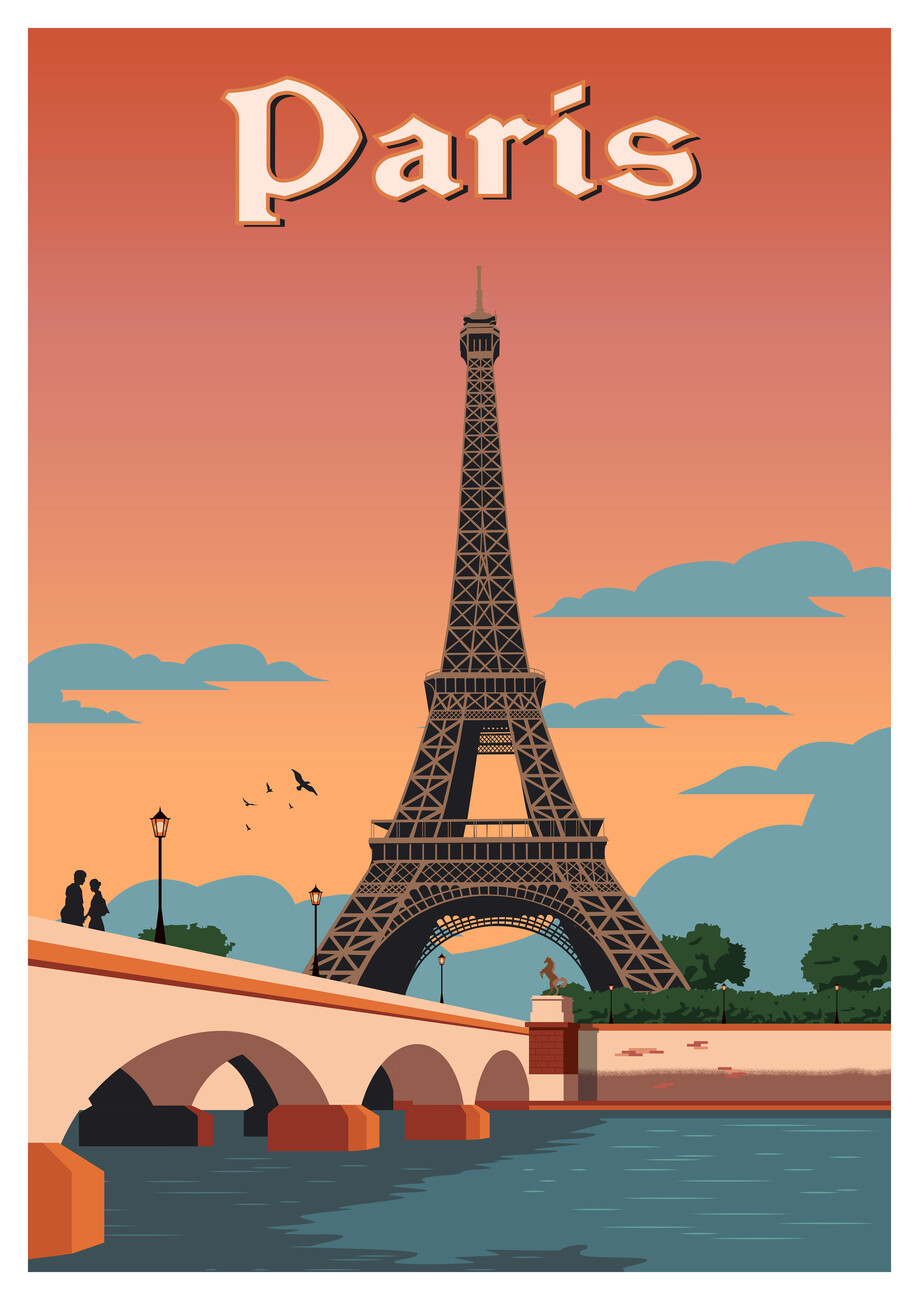 Illustration Paris City Poster