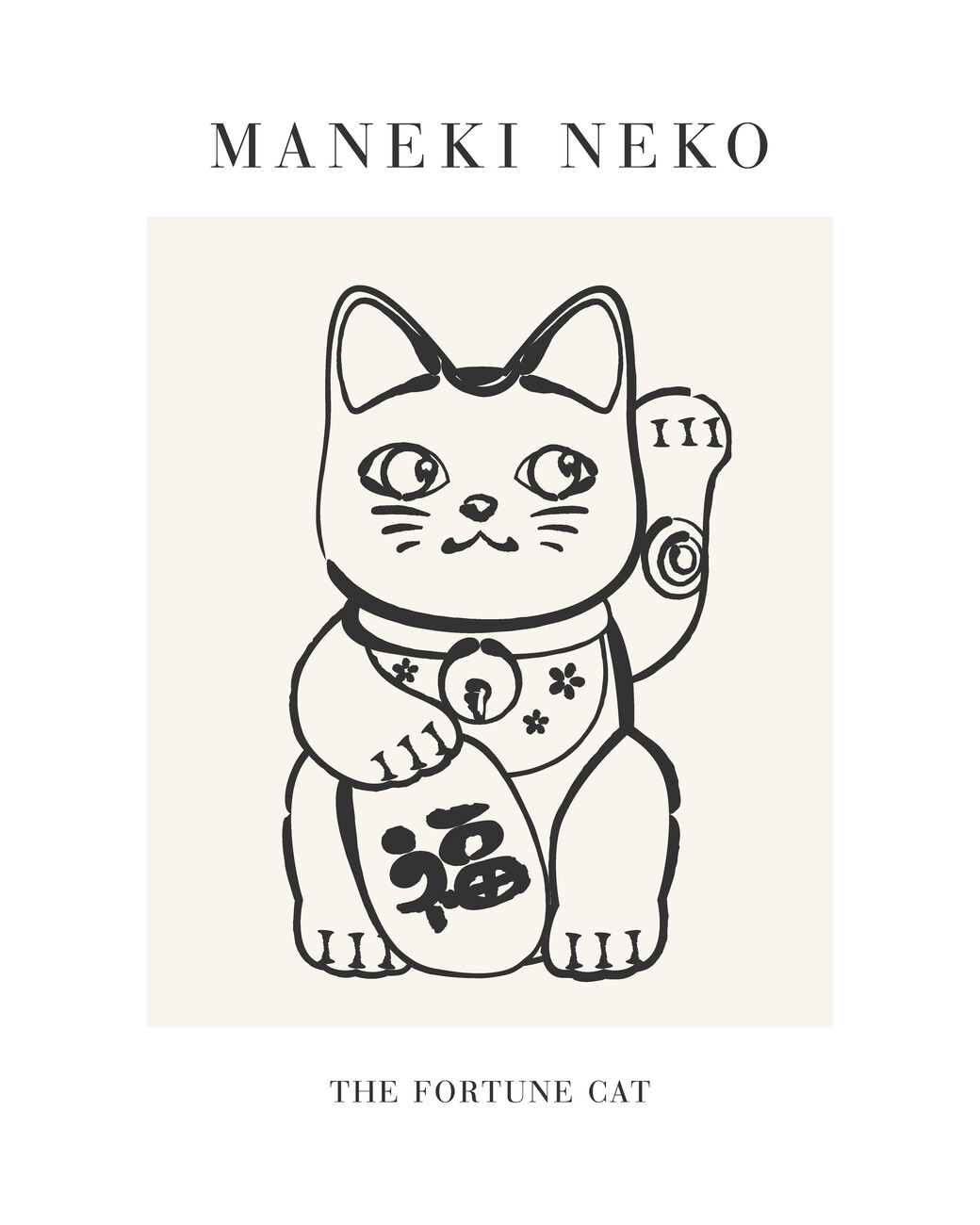 Ilustrace Manekineko No2, Beth Cai, (30 x 40 cm)