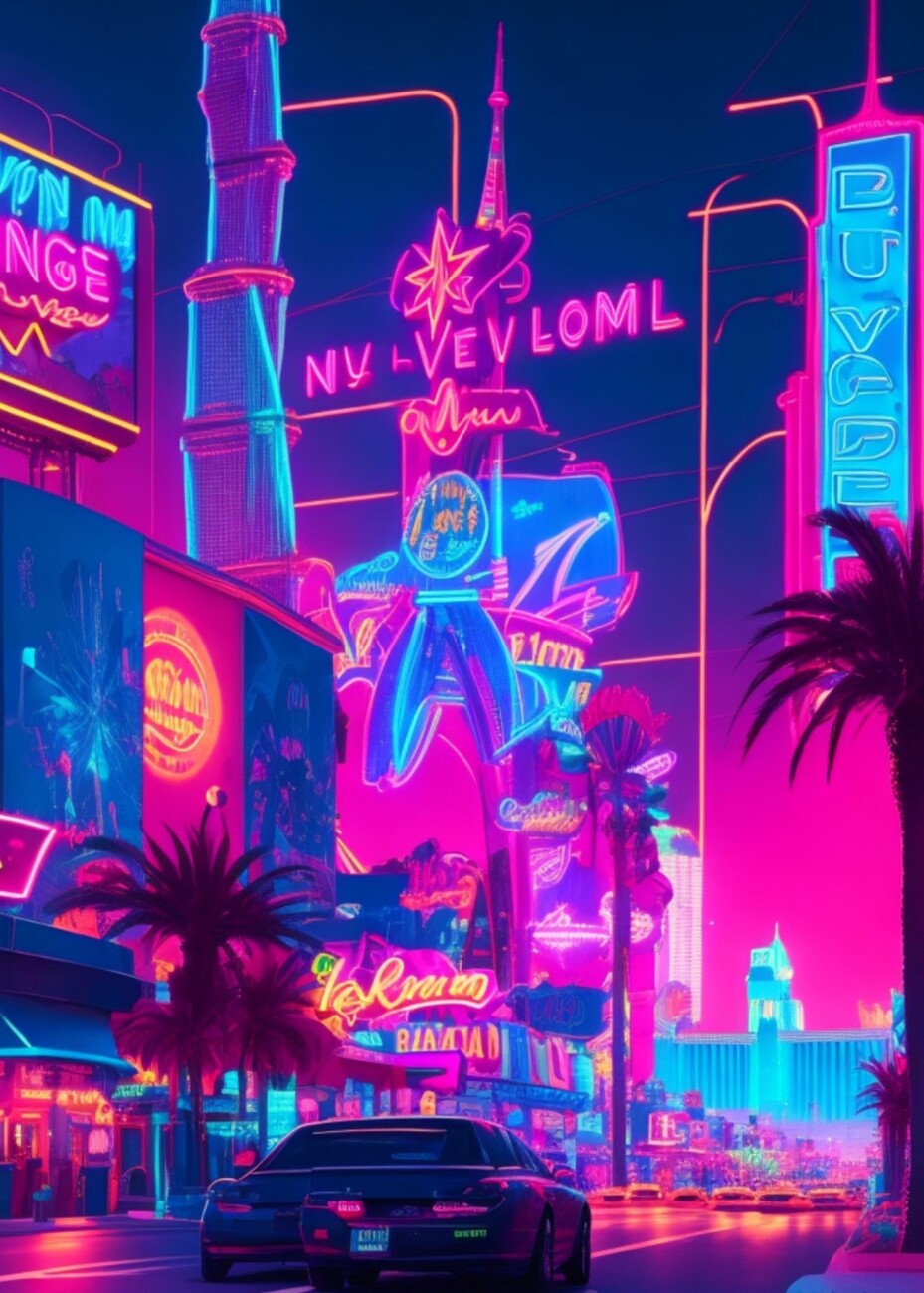 Las Vegas Night Wallpaper Mural