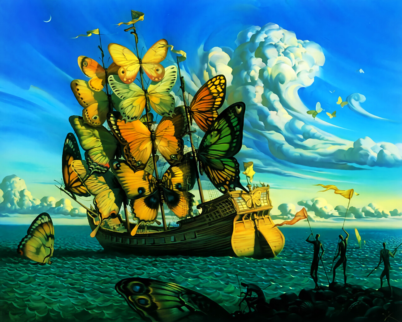 Salvador Dali Ship Butterfly  Riproduzioni di dipinti famosi per le vostre  pareti