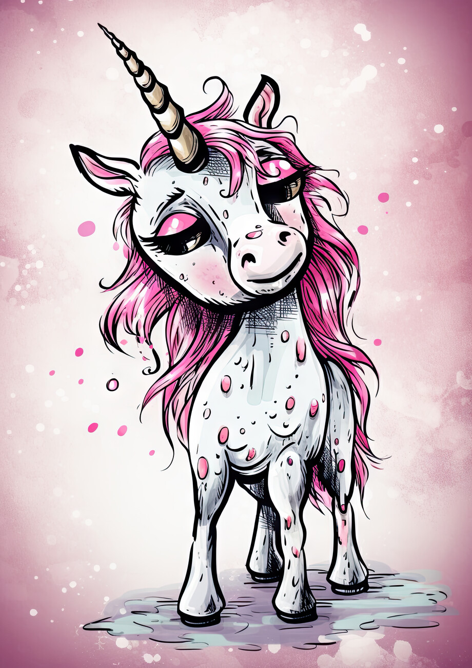 Cute unicorn, Fine Art Print