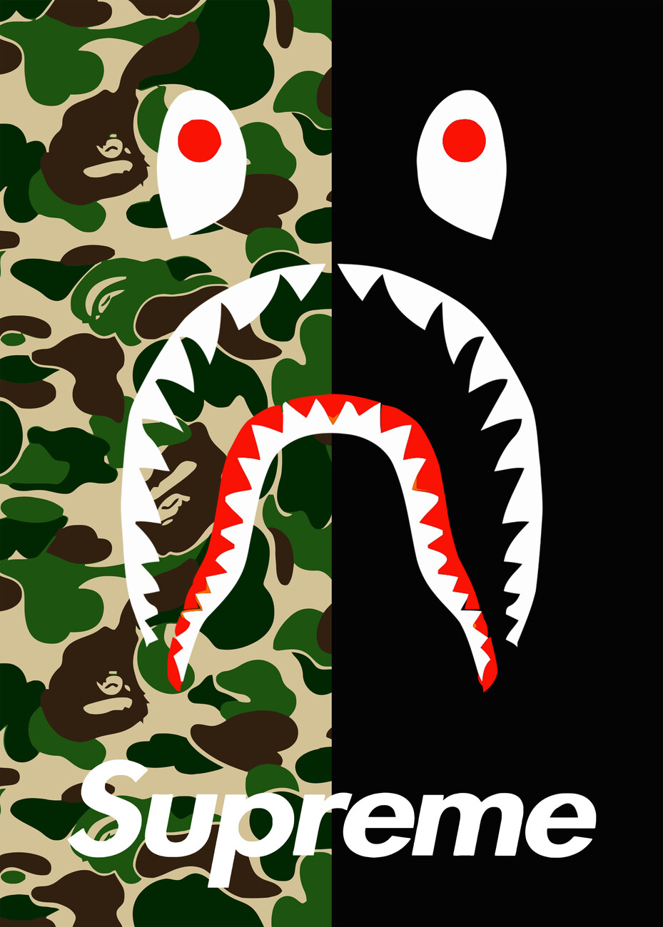 supreme camo wallpaper