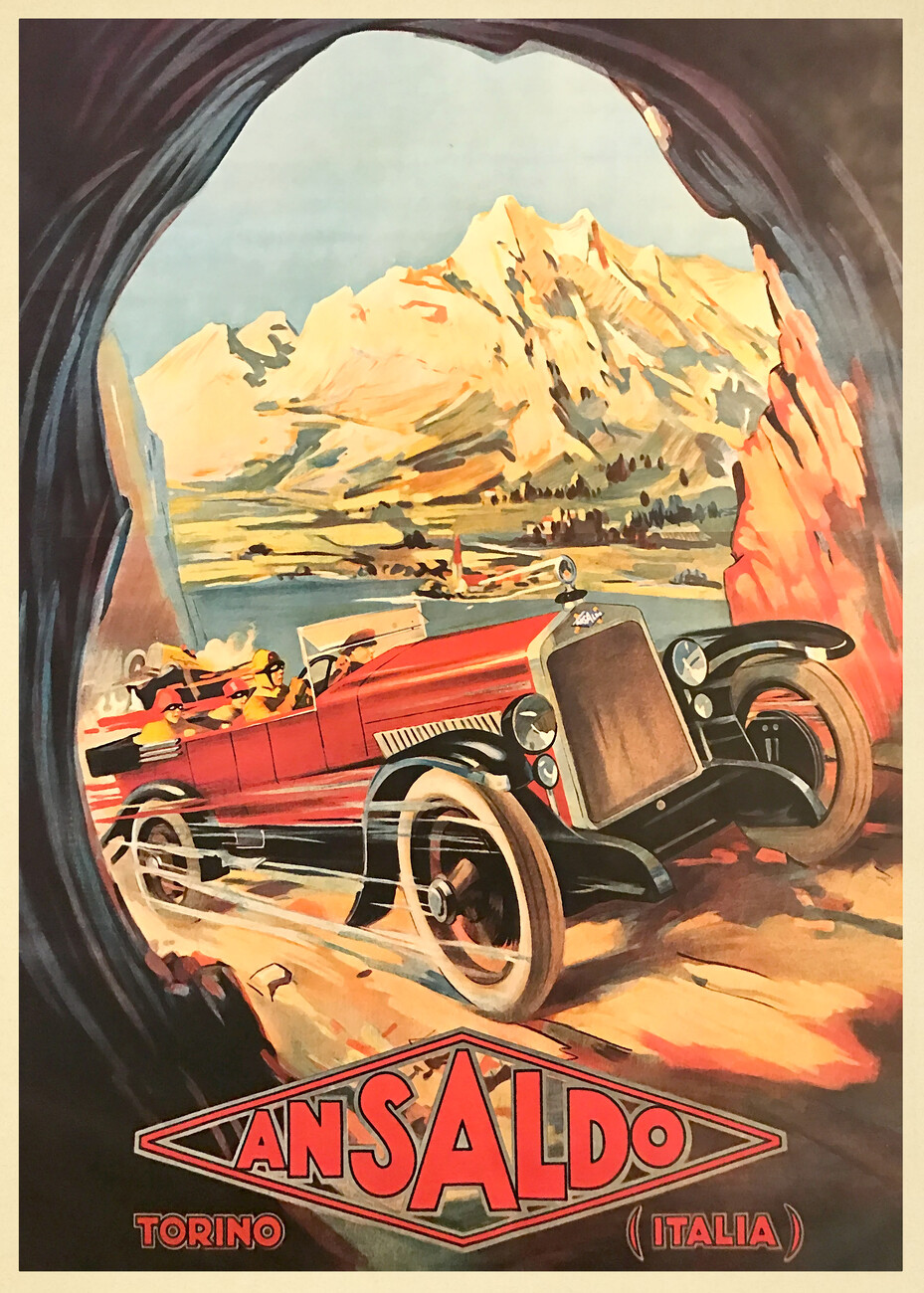 Wall Art Print | Ansaldo vintage car poster | Europosters