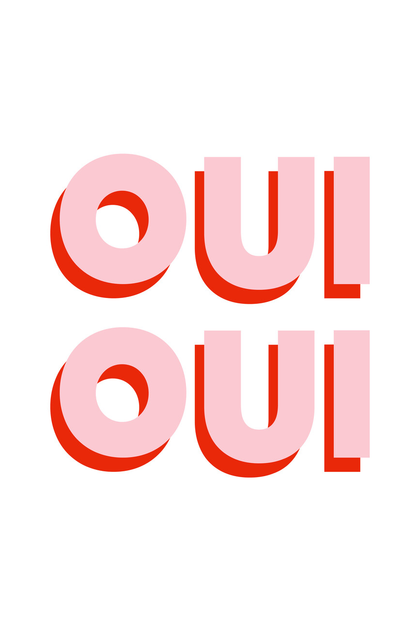 Oui (in black letters)' Sticker