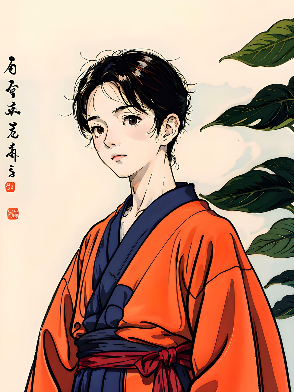 Wall Art Print kimono anime boy, Gifts & Merchandise